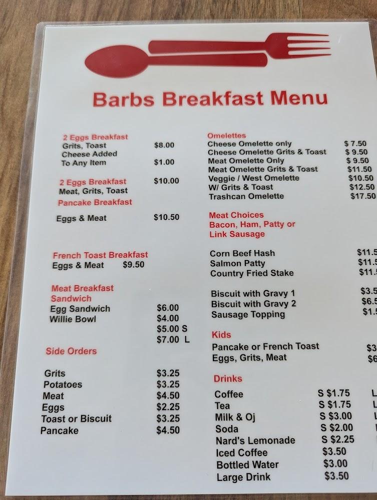 Barb's Country Kitchen Menu image 4